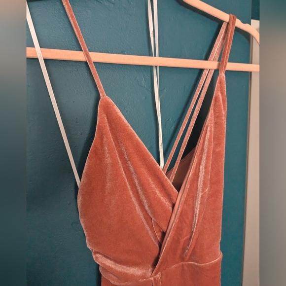 Whimsical Romance Mauve Velvet Faux-Wrap Maxi Lulus - Picture 7 of 16